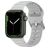 Mobigear Bumpy Siliconen Apple Watch Bandje Gespsluiting - 42/41/40/38 mm - Grijs