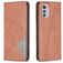 Mobigear Rhombus Slim Motorola Moto E32 Hoesje Bookcase - Bruin