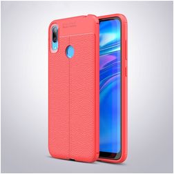 Mobigear Luxury Huawei Y7 (2019) Hoesje Flexibel TPU Backcover - Rood