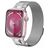 Mobigear Mecha Loop Milanese Apple Watch Bandje Magneetsluiting - 49/46/45/44 mm - Zilver