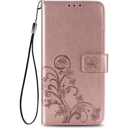 Mobigear Clover Xiaomi Redmi 9A Hoesje Bookcase Portemonnee - Roségoud