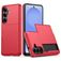 Mobigear Card Samsung Galaxy S26 Plus Hoesje Hardcase Backcover Shockproof met Pasjeshouder - Rood