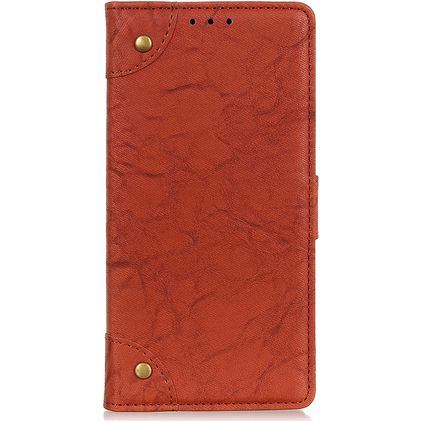 Mobigear Ranch Motorola One Fusion Plus Hoesje Bookcase Portemonnee - Bruin