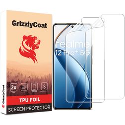 GrizzlyCoat Realme 12 Pro Plus Hydrogel TPU Screenprotector - Case Friendly (2-Pack)