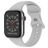 Mobigear Sport Dual Siliconen Apple Watch Bandje Druksluiting - 49/46/45/44 mm - Grijs