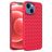 Mobigear Woven iPhone 14 Plus Hoesje Flexibel TPU Backcover - Rood