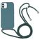 Mobigear Lanyard iPhone 16 Siliconen Hoesje met koord - Groen