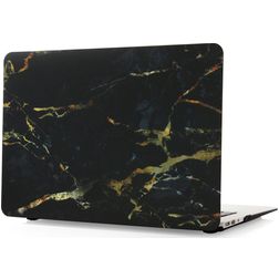 Mobigear Marble MacBook 12 Inch (2015-2017) Hoes Hardshell Laptopcover MacBook Case - Zwart / Bruin - Model A1534