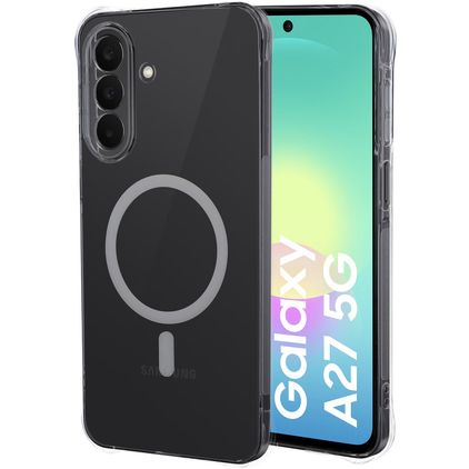 Mobiparts Classic Doorzichtig Samsung Galaxy A27 MagSafe Hoesje Flexibel TPU Backcover - Transparant