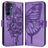 Mobigear Butterfly Samsung Galaxy A16 Hoesje Bookcase Portemonnee - Paars
