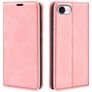 Mobigear Retro Slim iPhone 16e Hoesje Bookcase Portemonnee - Roze