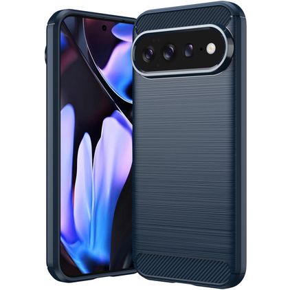 Mobigear Brushed Slim Google Pixel 11 Pro XL Hoesje Flexibel TPU Backcover - Blauw