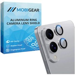 Mobigear Single Samsung Galaxy S25 Edge Glazen Camera Lens Protector - Case Friendly - Zilver