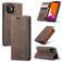 CaseMe 013 iPhone 12 Mini Hoesje Bookcase Portemonnee - Bruin