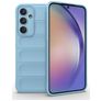Mobigear Bumpy Samsung Galaxy A35 Hoesje Flexibel TPU Backcover - Blauw