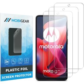 Mobigear Motorola Moto G24 Screenprotector Folie - Case Friendly (3-Pack)
