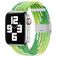 Mobigear Braided Nylon Apple Watch Bandje Klemsluiting - 42/41/40/38 mm - Lime