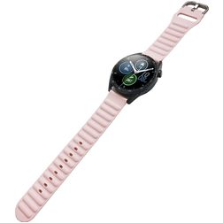 Mobigear Bumpy Siliconen Smartwatch Bandje Gespsluiting - 22 mm - Roze