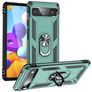 Mobigear Armor Ring Google Pixel 6a Hoesje Hardcase Backcover Shockproof met Ringhouder - Groen
