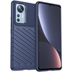 Mobigear Groove Xiaomi 12 Pro Hoesje Flexibel TPU Backcover - Blauw