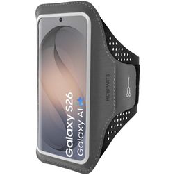 Mobiparts Comfort Fit Telefoonhouder Hardlopen Samsung Galaxy S26 Sport Hoesje Neopreen Sportarmband - Zwart