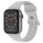 Mobigear Sport Dual Siliconen Apple Watch Bandje Druksluiting - 42/41/40/38 mm - Grijs