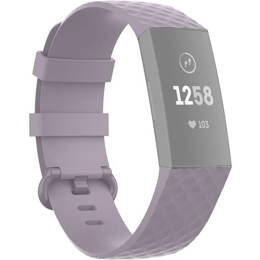 Mobigear Cross Siliconen Fitbit Charge 4 Bandje Gespsluiting - Paars