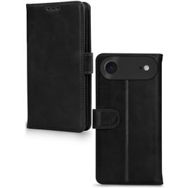 Mobilize Wallet iPhone Air Hoesje Echt Leer Bookcase Portemonnee - Zwart