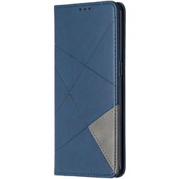 Mobigear Rhombus Slim OPPO Reno 4 Pro 5G Hoesje Bookcase - Blauw