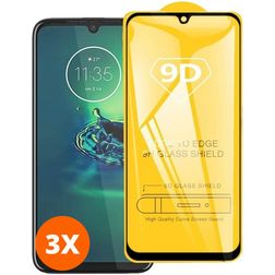 Mobigear Premium Motorola Moto G8 Plus Glazen Screenprotector - Case Friendly - Zwart (3-Pack)