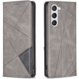 Mobigear Rhombus Slim Samsung Galaxy S25 Hoesje Bookcase - Grijs