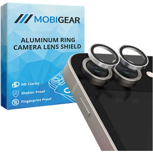 Mobigear Single Samsung Galaxy Z Flip 5 Glazen Camera Lens Protector - Case Friendly - Grijs