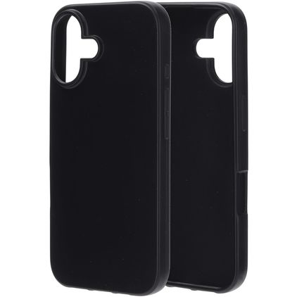 Mobiparts Classic iPhone 16 Hoesje Flexibel TPU Backcover - Zwart