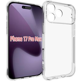 Mobigear Cushion Doorzichtig iPhone 17 Pro Max Hoesje Flexibel TPU Backcover - Transparant
