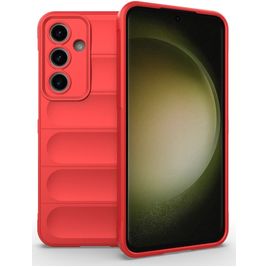 Mobigear Bumpy Samsung Galaxy S24 FE Hoesje Flexibel TPU Backcover - Rood