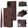 Mobigear Zipper iPhone 12 Pro Hoesje Bookcase Portemonnee - Bruin