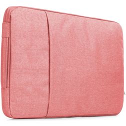 Mobigear Denim Zipper Laptop Sleeve 13 - 14 inch Laptop hoes - Magenta