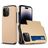 Mobigear Card iPhone 15 Pro Hoesje Hardcase Backcover Shockproof met Pasjeshouder - Goud