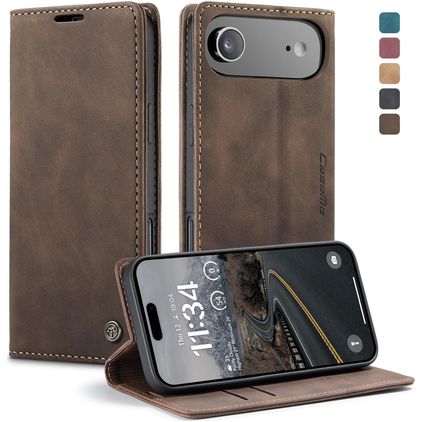 CaseMe 013 iPhone Air Hoesje Bookcase Portemonnee - Coffee