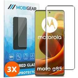 Mobigear Premium Motorola Moto G85 Glazen Screenprotector - Case Friendly (3-Pack)
