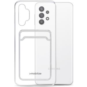 Mobilize Gelly Card Doorzichtig Samsung Galaxy A32 5G Hoesje Flexibel TPU Backcover met Pasjeshouder - Transparant