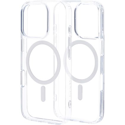 Mobiparts Hardcover Doorzichtig iPhone 16 Pro MagSafe Hoesje Hardcase Backcover - Transparant
