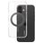 CARE by PanzerGlass Kickstand iPhone 16 MagSafe Hoesje Hardcase Backcover met Standaard - Transparant / Zwart