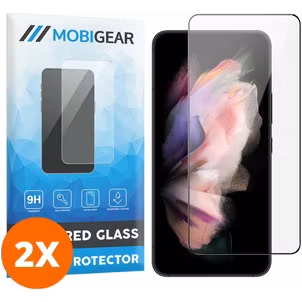 Mobigear Premium Samsung Galaxy S23 Glazen Screenprotector - Case Friendly - Zwart (2-Pack)