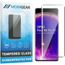 Mobigear Premium OPPO Find X5 Pro Glazen Screenprotector - Case Friendly - Zwart