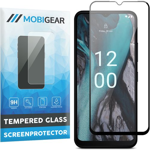 Mobigear Premium Nokia C22 Glazen Screenprotector - Case Friendly - Zwart