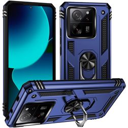 Mobigear Armor Ring Xiaomi 13T Hoesje Hardcase Backcover Shockproof met Ringhouder - Blauw