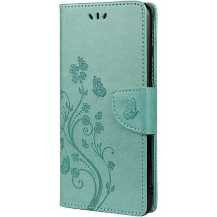 Mobigear Flowers Xiaomi Redmi Note 10 5G Hoesje Bookcase Portemonnee - Groen