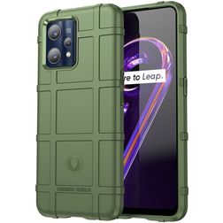 Mobigear Rugged Shield Realme 9 Pro Plus Hoesje Flexibel TPU Backcover Shockproof - Groen