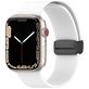 Mobigear Sport Mag Siliconen Apple Watch Bandje Magneetsluiting - 42/41/40/38 mm - Wit